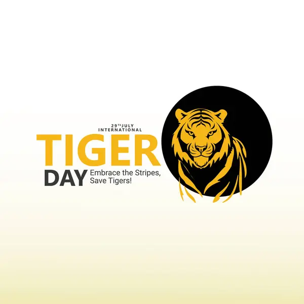 stock vector International Tiger Day typography logo lettering thematic creative vector illustration banner poster design, World Wildlife Day Concept Nature reserve conserve Wildlife reserve tiger, Environment day