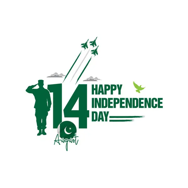 stock vector Pakistan Independence Day Creative Design concept 14 August 1947, Pakistani people and Army celebrating the 76th Independence Day of Pakistan, Vector illustration of National Day, Quaid e Azam republic 