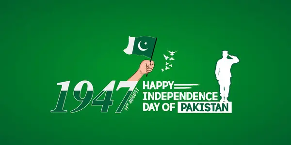 stock vector Pakistan Independence Day Creative Design concept 14 August 1947 Pakistani people and Army celebrating the 76th Independence Day of Pakistan, Vector illustration of National Day, Quaid e Azam republic