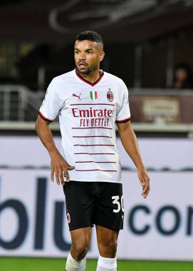 AC Milan Junior Messias, 30 Ekim 2022 tarihinde Torino FC ile AC Milan arasında İtalya 'nın Torin kentinde oynanan Stadio Olimpico Grande Torino' da oynanan 2022 / 23 Serie A 2022 / 23 maçına bakıyor.