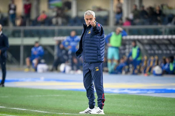 Roma Teknik Direktörü Jose 'Mourinho İtalyan futbolu Serie A maçı sırasında İtalya' nın Verona kentindeki Marcantonio Bentegodi stadyumunda Hellas Verona FC ile AS Roma karşılaşması, 31 Ekim 2022 - Fotoğraf: Ettore Griffon