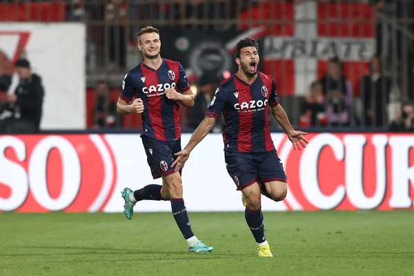 Riccardo Orsolini Bologna Celebrates Scoring His Side Second Goal Match — Stock Photo, Image