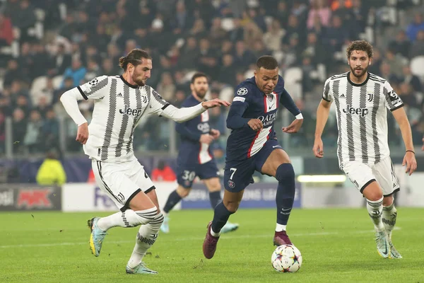 Kylian Mbappe Paříž Saint Germain Adrien Rabiot Juventus Manuel Locatelli — Stock fotografie