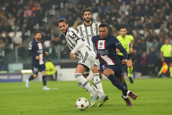 Kylian Bappe Paris Saint Germain Adrien Rabiot Juventus Manuel Locatelli — Stock Photo, Image
