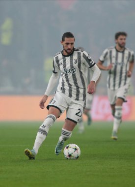 UEFA Şampiyonlar Ligi H Grubu sırasında Juventus Fc takımından Adrien Rabiot, 02 Kasım 2022 tarihinde İtalya 'nın Allianz Stadyumu' nda Juventus Fc ve Paris Saint Germain arasında oynanan futbol karşılaşması. Fotoğraf: Nderim Kaceli - Fotoğraf: Nderim Kaceli / LiveMedi