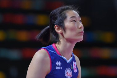 Zhu Ting (Savino Del Bene Scandicci) voleybol sırasında İtalyan Serie A1 Kadınlar Maçı Savino Del Bene Scandicci 'ye karşı TrasportiPesanti Casalmaggiore, Floransa' da 2 Kasım 2022 - Fotoğraf: Lisa Guglielm