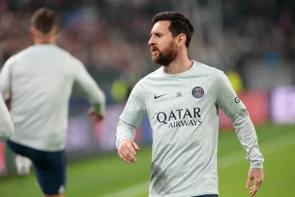 Lionel Messi Paris Saint Germain Durante Liga Dos Campeões Uefa — Fotografia de Stock