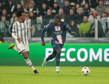 UEFA Şampiyonlar Ligi H Grubu sırasında Paris Saint-Germain FC 'den Nuno Mendes, 2 Kasım 2022' de İtalya 'nın Allianz Stadyumu' nda Juventus Fc ve Paris Saint Germain arasında oynanan futbol karşılaşması. Fotoğraf: Nderim Kaceli - Fotoğraf: Nderim Kaceli / LiveMedi