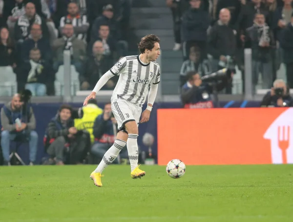 Federico Chiesa Från Juventus Uefa Champions League Group Fotbollsmatch Mellan — Stockfoto