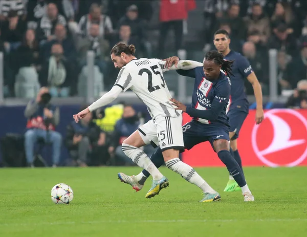 Adrien Rabiot Juventus Během Ligy Mistrů Uefa Group Fotbalový Zápas — Stock fotografie