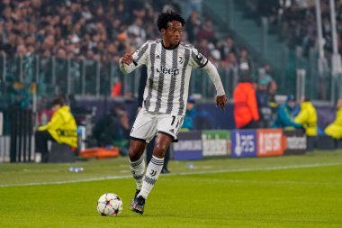 Juan Cuadrado (Juventus FC) UEFA Şampiyonlar Ligi maçında Juventus FC, Paris Saint-Germain FC 'ye karşı Torino, İtalya' daki Allianz Stadyumu 'nda, 2 Kasım 2022 - Fotoğraf: Luca Rossin