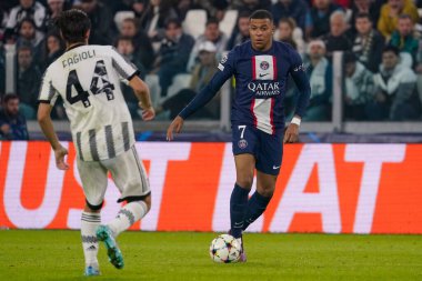 Kylian Mbappe (Paris Saint Germain FC) UEFA Şampiyonlar Ligi maçında Juventus FC, Paris Saint-Germain FC 'ye karşı Torino, İtalya' daki Allianz Stadyumu 'nda, 2 Kasım 2022 - Fotoğraf: Luca Rossin