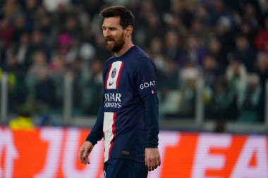 Lionel Messi (Paris Saint Germain FC) UEFA Şampiyonlar Ligi Juventus FC - Paris Saint-Germain FC maçı sırasında Torino, İtalya 'daki Allianz Stadyumu' nda oynanan maçta hayal kırıklığına uğradı.