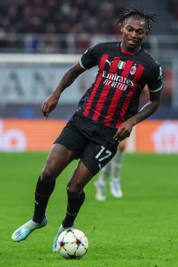 AC Milan 'dan Rafael Leao, UEFA Şampiyonlar Ligi 2022 / 23 Grup Sahnesi - Grup E futbol karşılaşması sırasında Giuseppe Meazza Stadyumu' nda AC Milan ile FC Red Bull Salzburg arasında 2 Kasım 2022 'de oynanan maç - Fotoğraf: Fabrizio Carabelli / LiveMedi