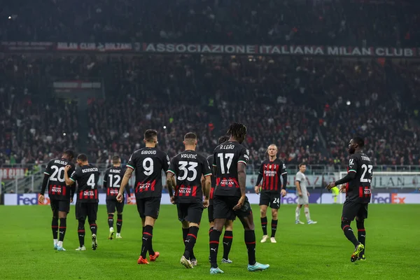 UEFA Şampiyonlar Ligi 2022 / 23 Grup Sahnesi sırasında AC Milan ile FC Red Bull Salzburg arasındaki E Grubu futbol maçı Giuseppe Meazza Stadyumu, Milan, İtalya - Fotoğraf: Fabrizio Carabelli / LiveMedi