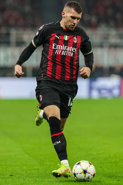 stock image Ante Rebic of AC Milan in action during UEFA Champions League 2022/23 Group Stage - Group E football match between AC Milan and FC Red Bull Salzburg at Giuseppe Meazza Stadium, Milan, Italy on November 02, 2022 - Credit: Fabrizio Carabelli/LiveMedi