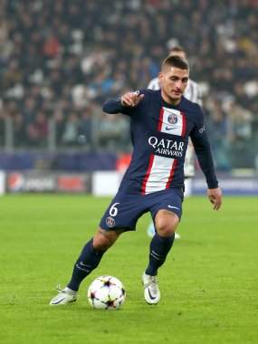 Marco Verratti (Paris Saint-Germain) UEFA Şampiyonlar Ligi maçında Juventus FC, Paris Saint-Germain FC 'ye karşı Torino, İtalya' daki Allianz Stadyumu, 02 Kasım 2022 - Fotoğraf: Claudio Benedett