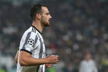 Federico Gatti (Juventus FC) UEFA Şampiyonlar Ligi maçında Juventus FC, Paris Saint-Germain FC 'ye karşı Torino, İtalya' daki Allianz Stadyumu 'nda, Kasım 02, 2022 - Fotoğraf: Claudio Benedett
