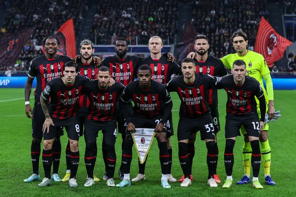 Milan Takımı Uefa Şampiyonlar Ligi 2022 Grup Sahnesi Grup Futbol — Stok fotoğraf