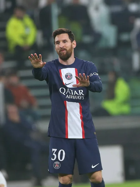 Lionel Messi Paris Saint Germain Selama Uefa Champions League Pertandingan — Stok Foto