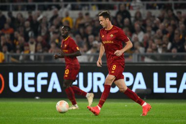 Nemanja Matiç (AS Roma) UEFA Avrupa Ligi 2022-2023 futbol karşılaşması sırasında AS Roma ve PFC Ludogorets arasında Roma 'daki Olimpiyat Stadyumu' nda oynanmıştır. - Fotoğraf: Fabrizio Corradetti / LiveMedi