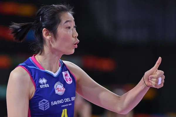 stock image Zhu Ting (Savino Del Bene Scandicci)  during  Volleyball Italian Serie A1 Women match Savino Del Bene Scandicci vs TrasportiPesanti Casalmaggiore at the Pala Wanny in Florence, Italy, November 02, 2022 - Credit: Lisa Guglielm