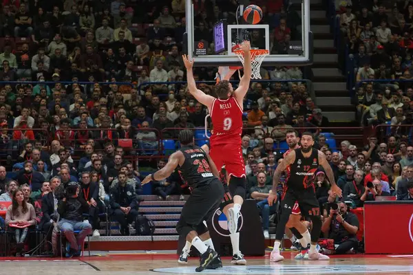 Nicolo Melli Ea7 Emporio Armani Olimpia Milano Basketbol Şampiyonası Ea7 — Stok fotoğraf