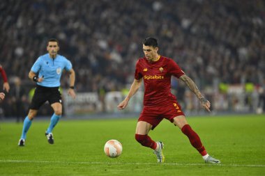 3 Kasım 2022 'de İtalya' nın Roma kentinde Olimpico Stadyumu 'nda oynanan A.S. Roma ve PFC Ludogorets arasındaki UEFA Avrupa Ligi C Grubunun altıncı gününde Roger Ibanez. - Fotoğraf: Domenico Cippitelli / LiveMedi