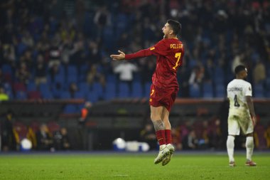3 Kasım 2022 'de İtalya' nın başkenti Roma 'da Olimpico Stadyumu' nda oynanan A.S. Roma ve PFC Ludogorets arasındaki UEFA Avrupa Ligi C Grubunun altıncı gününde Lorenzo Pellegrini. - Fotoğraf: Domenico Cippitelli / LiveMedi