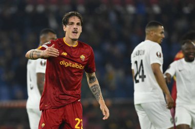 A.S. Roma takımından Nicolo 'Zaniolo UEFA Avrupa Ligi C Grubu' nun 1945 A.S. Roma ve PFC Ludogorets arasındaki altıncı maçında 3 Kasım 2022 'de İtalya' nın Roma kentinde Olimpico Stadyumu 'nda oynanacak. - Fotoğraf: Domenico Cippitelli / LiveMedi