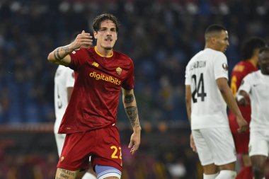 A.S. Roma takımından Nicolo 'Zaniolo UEFA Avrupa Ligi C Grubu' nun 1945 A.S. Roma ve PFC Ludogorets arasındaki altıncı maçında 3 Kasım 2022 'de İtalya' nın Roma kentinde Olimpico Stadyumu 'nda oynanacak. - Fotoğraf: Domenico Cippitelli / LiveMedi