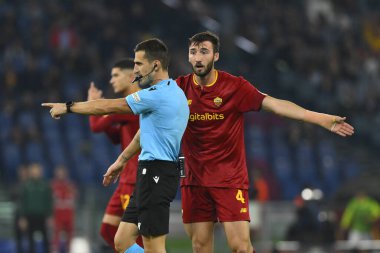 Nikola Dabanoviç (MNE), 3 Kasım 2022 tarihinde İtalya 'nın Roma kentinde Olimpico Stadyumu' nda oynanan A.S. Roma ve PFC Ludogorets arasındaki UEFA Avrupa Ligi C Grubu karşılaşmasının altıncı gününde. - Fotoğraf: Domenico Cippitelli / LiveMedi