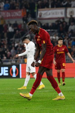 Tammy Abraham (AS Roma) UEFA Avrupa Ligi 2022-2023 sezonunda AS Roma ve PFC Ludogorets arasında Roma 'daki Olimpiyat Stadyumu' nda oynanan futbol karşılaşmasında. - Fotoğraf: Fabrizio Corradetti / LiveMedi