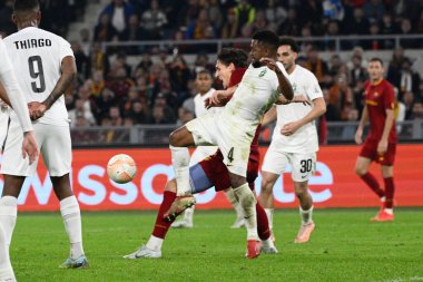 Nikolo 'Zaniolo (AS Roma) UEFA Avrupa Ligi 2022-2023 yılları arasında Roma' daki Olimpiyat Stadyumu 'nda AS Roma ve PFC Ludogorets arasında oynanan futbol karşılaşmasında. - Fotoğraf: Fabrizio Corradetti / LiveMedi