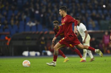 3 Kasım 2022 'de İtalya' nın başkenti Roma 'da Olimpico Stadyumu' nda oynanan A.S. Roma ve PFC Ludogorets arasındaki UEFA Avrupa Ligi C Grubunun altıncı gününde Lorenzo Pellegrini. - Fotoğraf: Domenico Cippitelli / LiveMedi