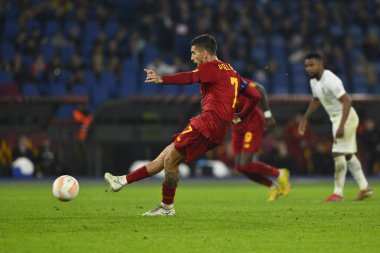 3 Kasım 2022 'de İtalya' nın başkenti Roma 'da Olimpico Stadyumu' nda oynanan A.S. Roma ve PFC Ludogorets arasındaki UEFA Avrupa Ligi C Grubunun altıncı gününde Lorenzo Pellegrini. - Fotoğraf: Domenico Cippitelli / LiveMedi
