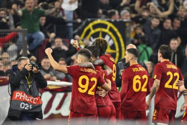 3 Kasım 2022 'de İtalya' nın başkenti Roma 'da Olimpico Stadyumu' nda oynanan A.S. Roma ve PFC Ludogorets arasındaki UEFA Avrupa Ligi C Grubunun altıncı gününde Lorenzo Pellegrini. - Fotoğraf: Domenico Cippitelli / LiveMedi