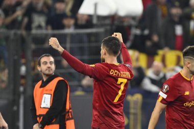 3 Kasım 2022 'de İtalya' nın başkenti Roma 'da Olimpico Stadyumu' nda oynanan A.S. Roma ve PFC Ludogorets arasındaki UEFA Avrupa Ligi C Grubunun altıncı gününde Lorenzo Pellegrini. - Fotoğraf: Domenico Cippitelli / LiveMedi