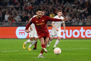 Lorenzo Pellegrini (AS Roma), Roma 'daki Olimpiyat Stadyumu' ndaki AS Roma ve PFC Ludogorets arasında oynanan 2022-2023 UEFA Avrupa Ligi maçında 2-1 'lik gol attı. - Fotoğraf: Fabrizio Corradetti / LiveMedi