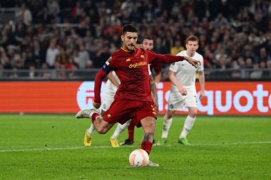 Lorenzo Pellegrini (AS Roma), Roma 'daki Olimpiyat Stadyumu' ndaki AS Roma ve PFC Ludogorets arasında oynanan 2022-2023 UEFA Avrupa Ligi maçında 2-1 'lik gol attı. - Fotoğraf: Fabrizio Corradetti / LiveMedi