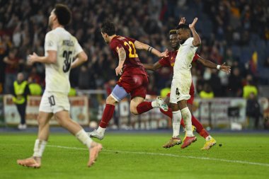 A.S. Roma takımından Nicolo 'Zaniolo UEFA Avrupa Ligi C Grubu' nun 1945 A.S. Roma ve PFC Ludogorets arasındaki altıncı maçında 3 Kasım 2022 'de İtalya' nın Roma kentinde Olimpico Stadyumu 'nda oynanacak. - Fotoğraf: Domenico Cippitelli / LiveMedi