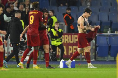 A.S. Roma takımından Nicolo 'Zaniolo UEFA Avrupa Ligi C Grubu' nun 1945 A.S. Roma ve PFC Ludogorets arasındaki altıncı maçında 3 Kasım 2022 'de İtalya' nın Roma kentinde Olimpico Stadyumu 'nda oynanacak. - Fotoğraf: Domenico Cippitelli / LiveMedi