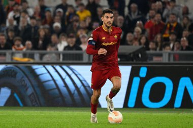 Lorenzo Pellegrini (AS Roma) UEFA Avrupa Ligi 2022-2023 futbol karşılaşması sırasında AS Roma ve PFC Ludogorets arasında Roma 'daki Olimpiyat Stadyumu' nda oynanan maçta. - Fotoğraf: Fabrizio Corradetti / LiveMedi