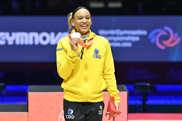 All Gold Medal Rebeca Andrade Durante Campeonato Mundial Gimnasia Artística —  Fotos de Stock