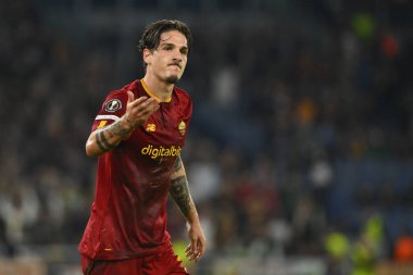 A.S. Roma takımından Nicolo 'Zaniolo UEFA Avrupa Ligi C Grubu' nun 1945 A.S. Roma ve PFC Ludogorets arasındaki altıncı maçında 3 Kasım 2022 'de İtalya' nın Roma kentinde Olimpico Stadyumu 'nda oynanacak. - Fotoğraf: Domenico Cippitelli / LiveMedi