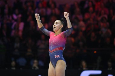 Jennifer Gadirova (GBR) Jimnastik Sanatsal Jimnastik Dünya Şampiyonası 'nda zemin - Liverpool, İngiltere' deki M & S Bank Arena 'da Kadınlar Bireysel Çevre Finali, Kasım 03, 2022 - Kredi: Filippo Tomas