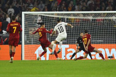 PFC Ludogorets 'ten Matias Tissera, A.S. Roma ve PFC Ludogorets 1945 arasındaki UEFA Avrupa Ligi C Grubu maçının altıncı gününde 3 Kasım 2022 tarihinde İtalya' nın Roma kentinde Olimpico Stadyumu 'nda oynanmıştır. - Fotoğraf: Domenico Cippitelli / LiveMedi