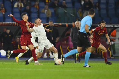 A.S. Roma 'dan Cristian Volpato, UEFA Avrupa Ligi C Grubu' nun 1945 A.S. Roma ve PFC Ludogorets arasındaki altıncı gününde 3 Kasım 2022 'de İtalya' nın Roma kentinde Olimpico Stadyumu 'nda oynanan karşılaşmada görülüyor. - Fotoğraf: Domenico Cippitelli / LiveMedi