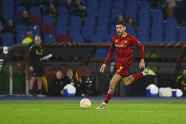 3 Kasım 2022 'de İtalya' nın başkenti Roma 'da Olimpico Stadyumu' nda oynanan A.S. Roma ve PFC Ludogorets arasındaki UEFA Avrupa Ligi C Grubunun altıncı gününde Lorenzo Pellegrini. - Fotoğraf: Domenico Cippitelli / LiveMedi