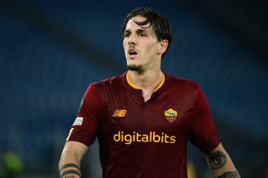 Nikolo 'Zaniolo (AS Roma) UEFA Avrupa Ligi 2022-2023 yılları arasında Roma' daki Olimpiyat Stadyumu 'nda AS Roma ve PFC Ludogorets arasında oynanan futbol karşılaşmasında. - Fotoğraf: Fabrizio Corradetti / LiveMedi